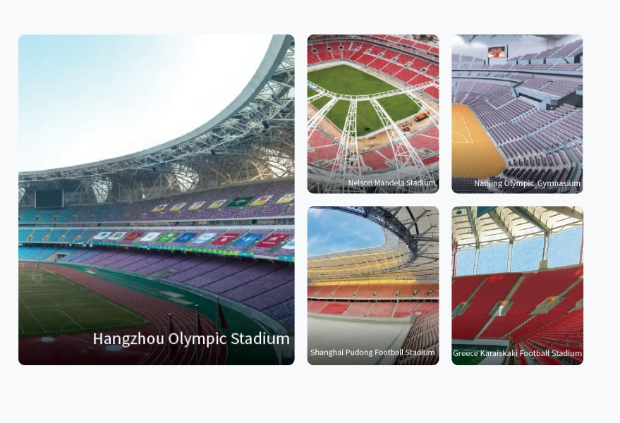 Vibrant and high-impact stadium seating installations